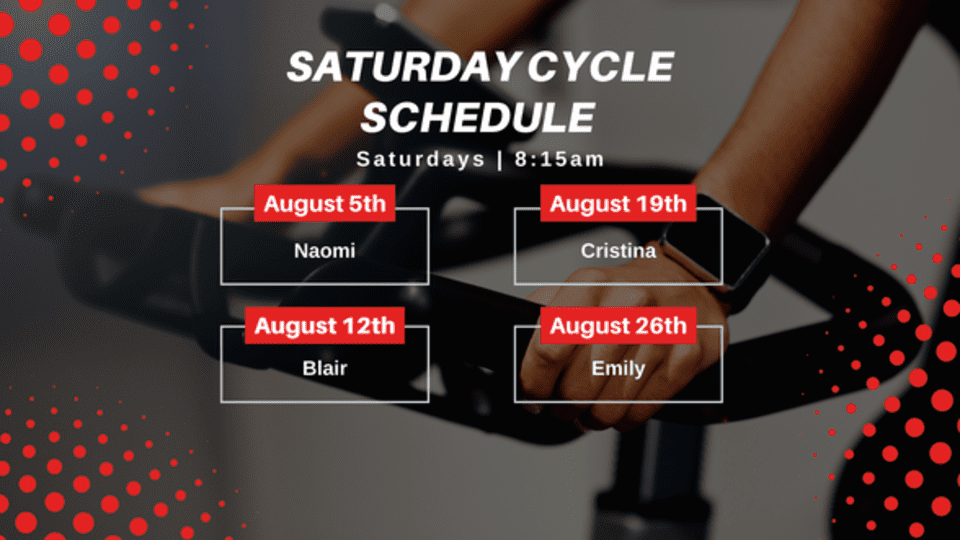 August 2023 Cycle Classes