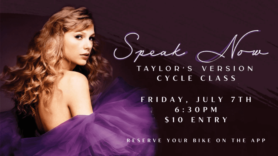 July 2023 Speak Now Taylor's Cycle Class