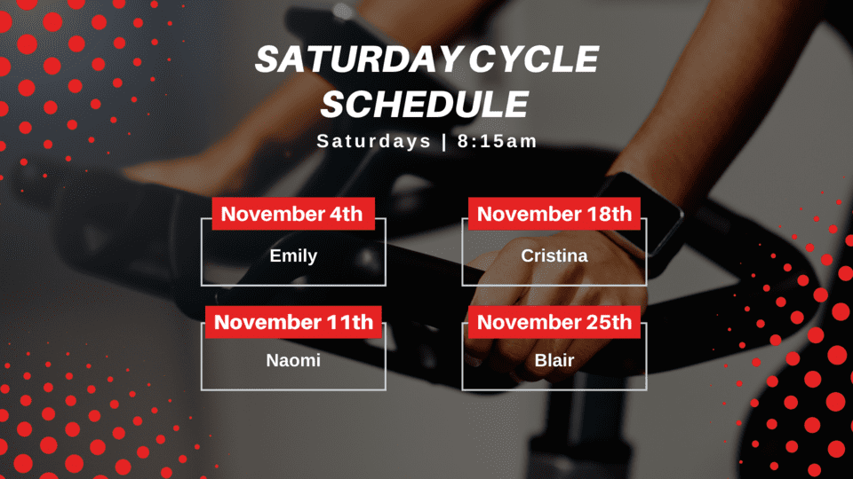 November 2023 Cycle Classes