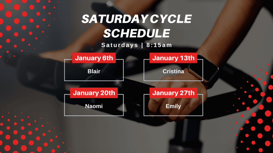 January 2024 Cycle Classes