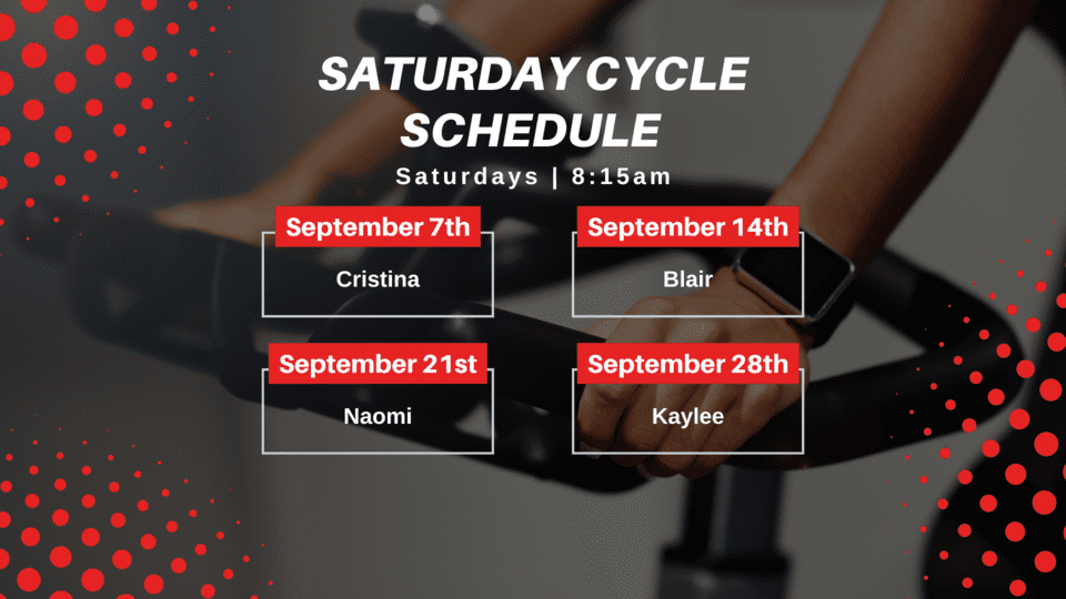 September 2024 Cycle Classes